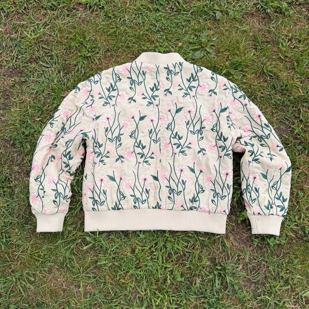 Avec Les Filles Floral Bomber Jacket Sz M - 20% Off - Picture 6 of 7